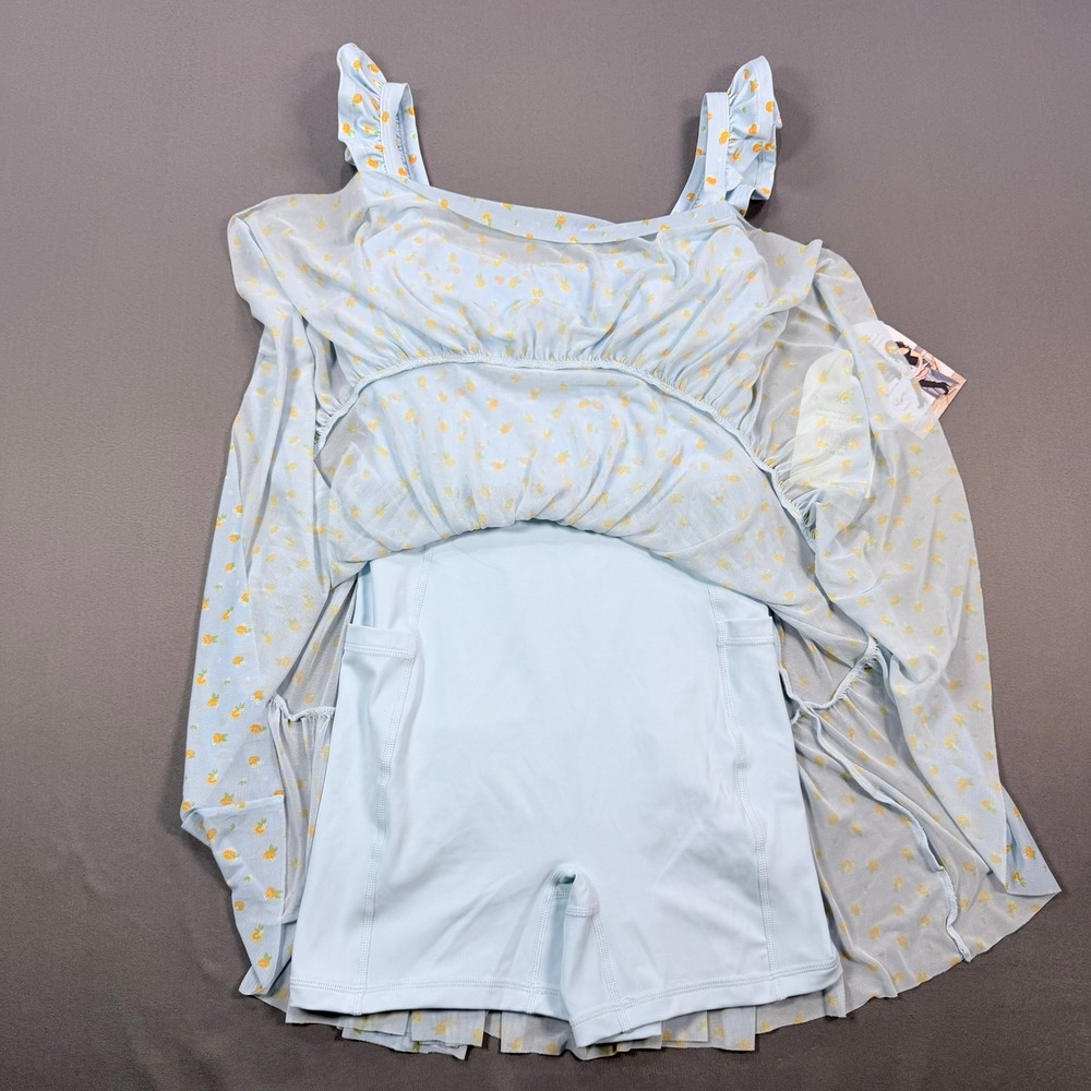 Blogilates Womens XS Blue Citrus Polyester Ballerina Ruffle Active Skort Dress - Picture 3 of 9